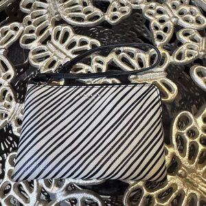 Black and White Coach Wristlet Women's Clutch